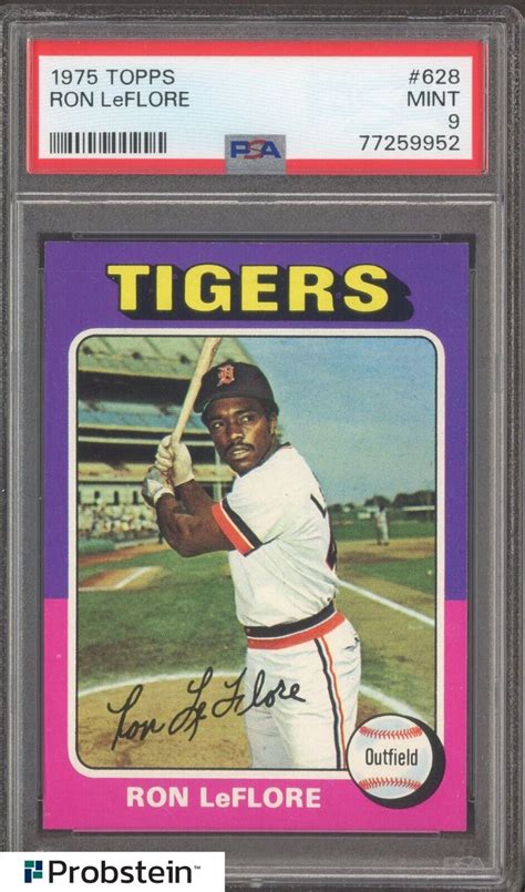 Topps Ron Leflore Detroit Tigers Psa Mint Ebay