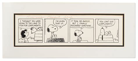 Lot Detail Original Charles Schulz Hand Drawn Peanuts Comic Strip