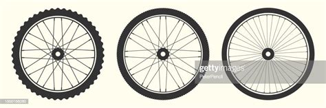 Bicycle Wheels 3 Types Of Bike Rubber Vector Illustration High-Res Vector Graphic - Getty Images