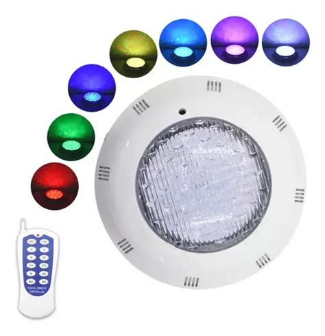 Foco Led Piscina Multicolor W V Vulcano Control Remoto Cuotas Sin