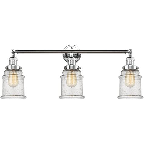 Bathroom Vanity 3 Light Fixtures With Polished Chrome Finish Cast Brass Glass Material Medium 30