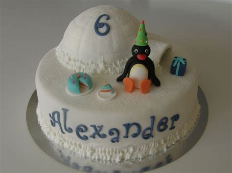 Pingu cake — Children's Birthday Cakes | Pingu cake, Cake, Girly cakes