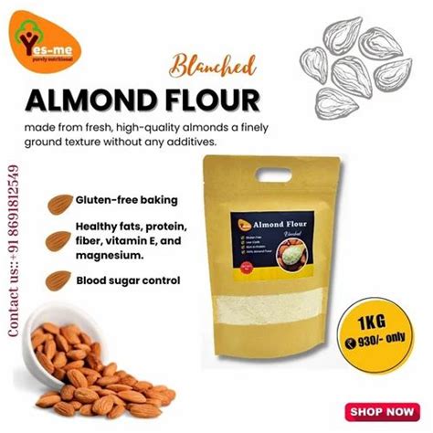 blanched almond flour standing pouch packaging size kg  rs kg