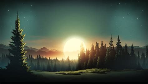 Forest Sunset Desktop Background, Digital Download - Etsy