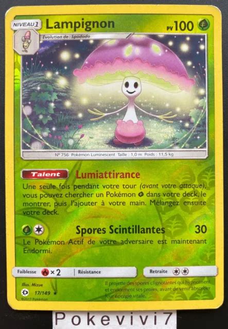 CARTE POKEMON LAMPIGNON 17 149 Holo Reverse Soleil Et Lune 1 SL1 FR