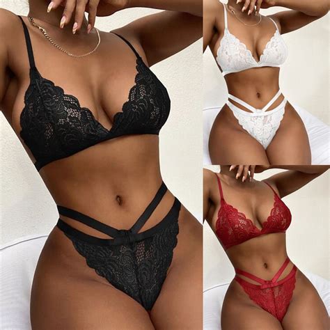 Sexy Lingerie Set Voor Vrouwen V Hals Sexy Babydoll Lingerie Kant