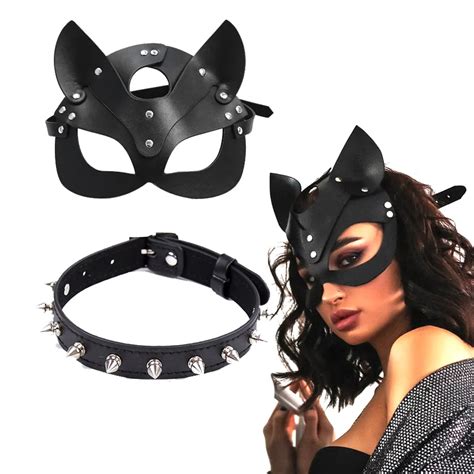 Erotic Women Sexy Mask Half Face Fox Cosplay Leather Sex Mask Halloween