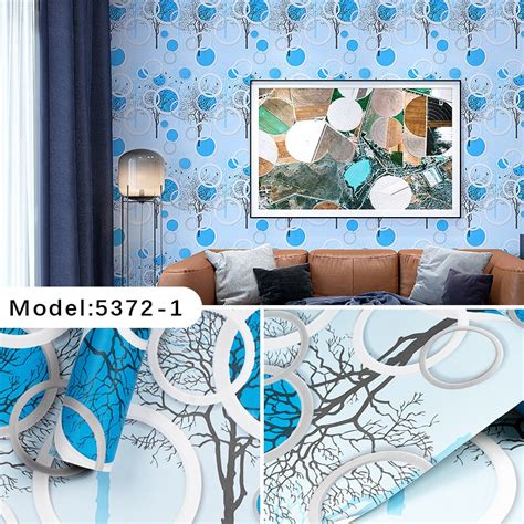 Jual Wallpaper Dinding Polkadot Biru 9m S D 10m X 45cm Shopee Indonesia