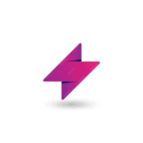 Premium Vector | Purple and pink logo with a lightning bolt