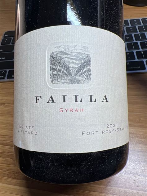 2021 Failla Syrah Estate Vineyard USA California Sonoma County Fort