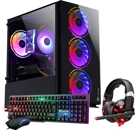 Amazon.com: Gaming Tower Desktop PC - GeForce RTX 3050 8GB GDDR6, Intel ...