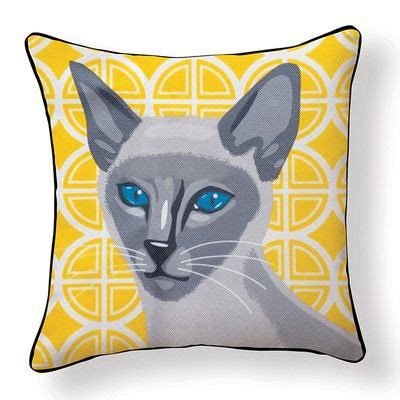 Naked Decor Siamese Cat Indoor Outdoor Throw Pillow