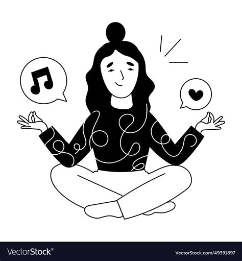 Music yoga Royalty Free Vector Image - VectorStock