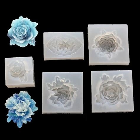 Flower Rose Silicone Mold Polymer Clay Craft Jewelry Making DIY ...