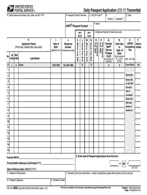 Usps Ps 5659 2008 2022 Fill And Sign Printable Template Online Us