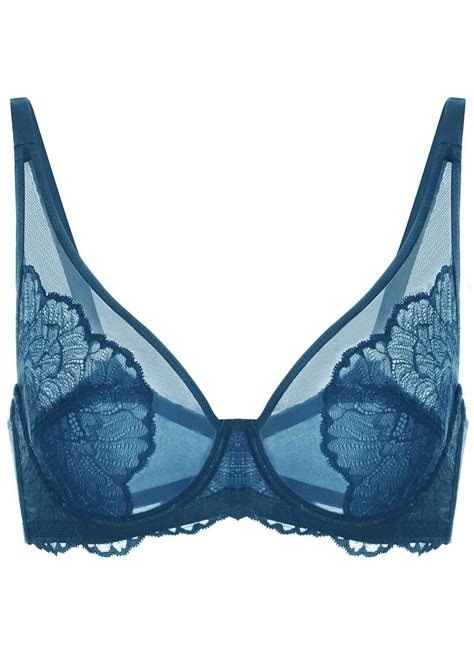 Blossom Dark Blue Unlined Underwire Bra Hsia