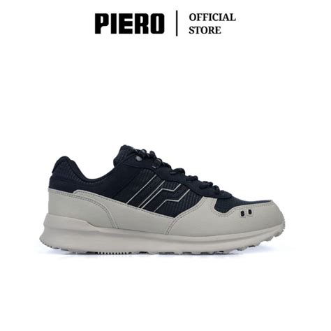 Piero Sepatu Sneakers Pria Jogger Prm Utility Phantom Fog White Fog