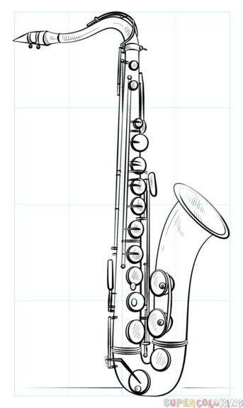 How To Draw A Saxophone