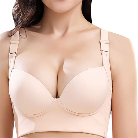 Mnjin Women S Smoothing Full Figure Bra Push Up T Shirt Bra Wireless Lightly Lined Comfort Bra