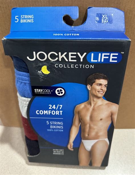 New Jockey Life Men S 24 7 5 String Bikinis Underwear Extra Large Xl Ebay