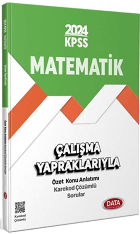 Data Yayınları 2024 KPSS Matematik Çalışma Yapraklarıyla Özet Konu