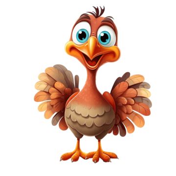 Funny Thanksgiving Turkey Bird Cartoon Character Thanksgiving Turkey