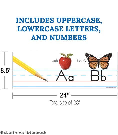 Carson Dellosa Alphabet And Number Line Bulletin Board Set—alphabet