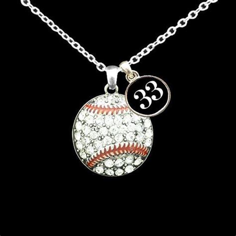 Custom Jersey Number Necklace With Bling Sports Etsy Number