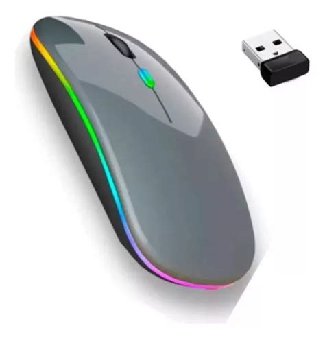 Mouse Sem Fio Recarregável Wireles Optico Led Rgb Ergonômico MercadoLivre