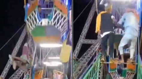 Viral video shows boys performing dangerous stunts on giant wheel ...