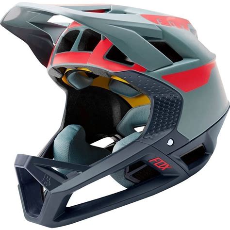 Casque Int Gral Vtt Fox Proframe Quo Mips Rouge Gris Anthracite