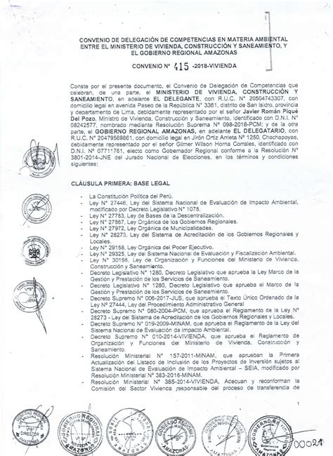 CONVENIO DE DELEGACIÓN DE COMPETENCIAS EN MATERIA AMBIENTAL ENTRE EL