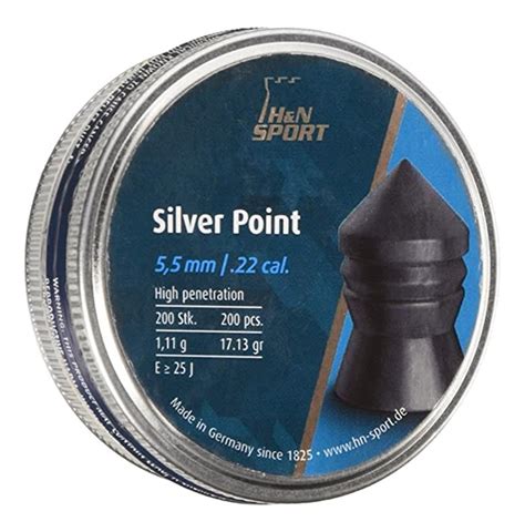 Balines H N Silver Point 5 5 Mm X 200 Aire Comprimido Caza SWAT POINT