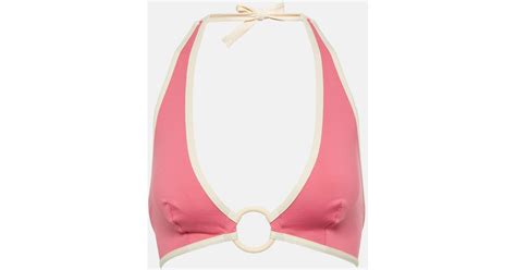 Eres Jacinta Halterneck Bikini Top In Pink Lyst