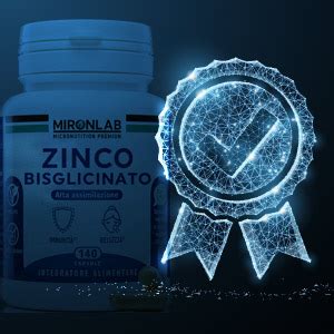 ZINCO Bisglicinato Puro Alto Dosaggio 40mg Testato Con Vitamine