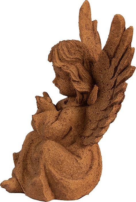 Clayre Eef Decoratie Beeld Engel Cm Bruin Polyresin Religious