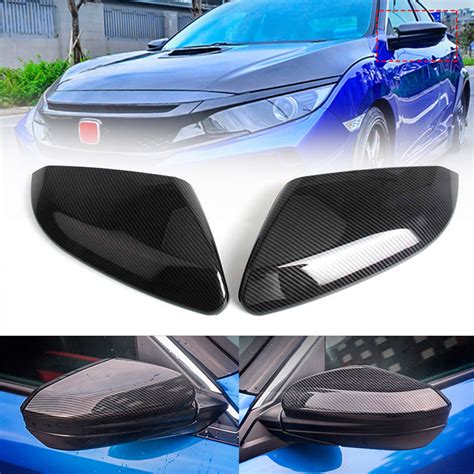 Fits Honda Civic Carbon Fiber Side View Mirror Replacement