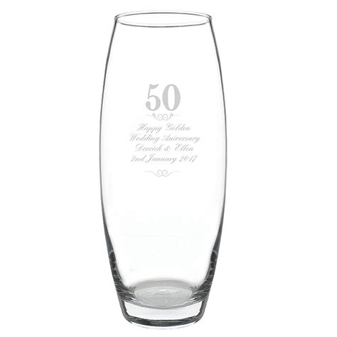 Personalized 50th Anniversary Vase