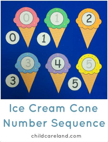 This Weeks Free Printable Is Ice Cream Cone Number Sequence Match