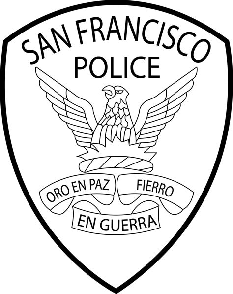 SAN FRANCISCO POLICE EN GUERRA PATCH VECTOR FILE Black white - Inspire ...