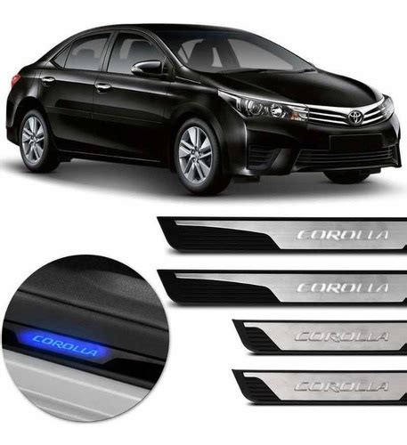 Soleira Iluminada Led Aço Inox Escovado Toyota Corolla 2016 Frete grátis