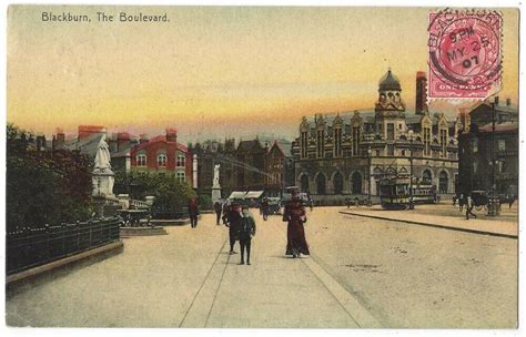 Blackburn The Boulevard Lancashire Postcard By Ae Shaw Postally Used