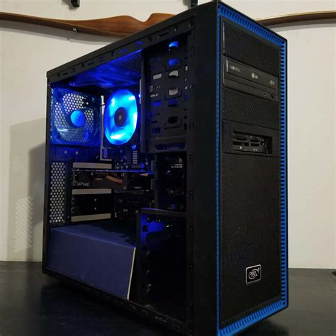 custom blue and black budget gaming pc. | Jawa