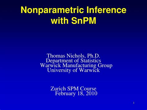 PPT Nonparametric Inference With SnPM PowerPoint Presentation Free