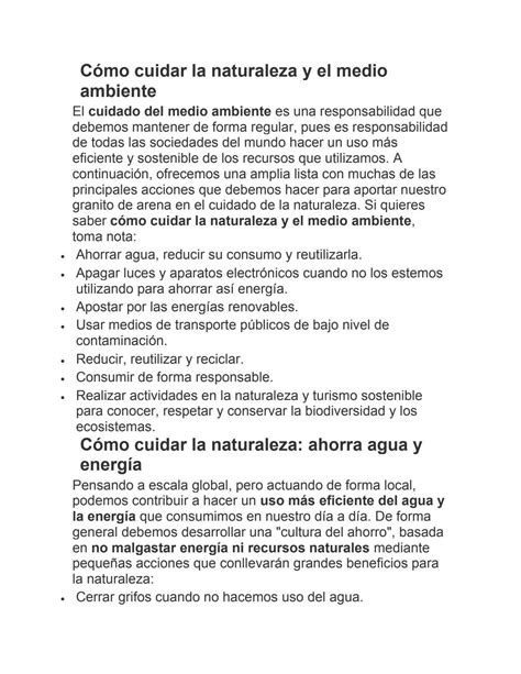 Como Cuidar La Naturaleza Y El Medio Ambiente By Santi Narvax Issuu