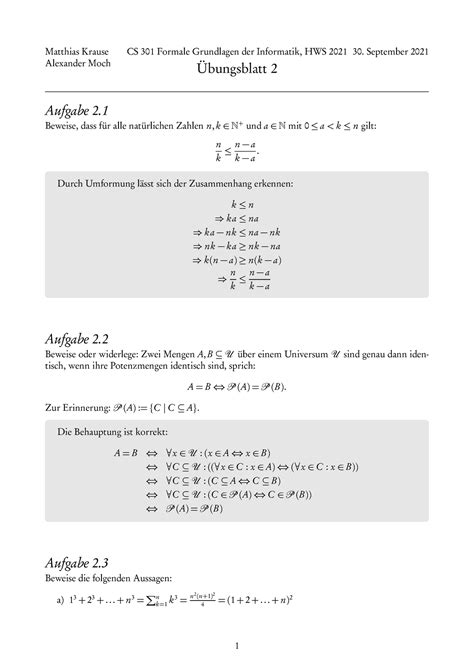 Ueblatt 02 lsg Lösung für das 2 Übungsblatt HWS 21 22 Matthias