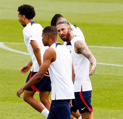 Kylian Mbappe Ramos Training PSG August 2022