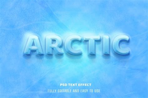 Efecto De Texto De Hielo Congelado 3d Realista Editable Archivo PSD