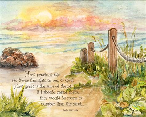 Beach Post Sunrise Psalm 139 Inspirational Bible Art Print Etsy