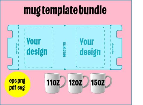 15oz Mug Template 12oz Full Wrap Template Mug Full Wrap 12oz